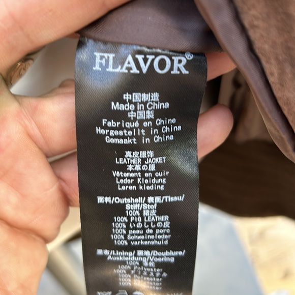 Men’s FLAVOR suede bomber size: medium - Picture 6 of 7